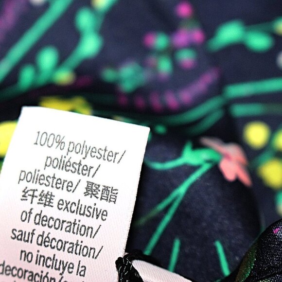 NEW w/o Tags - Victoria's Secret Satin Romper - Tie Waist, Dark Floral, Small - Picture 7 of 13